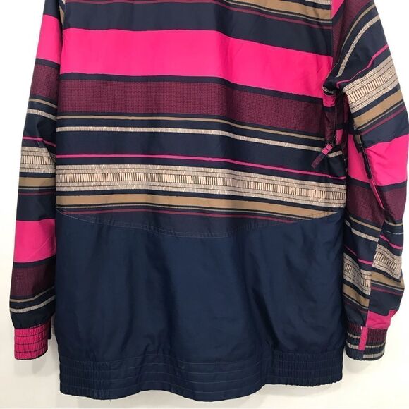 O’Neill Freedom Series Navy Blue Pink Custom Bomber Long Fit Ski Jacket - Picture 10 of 16